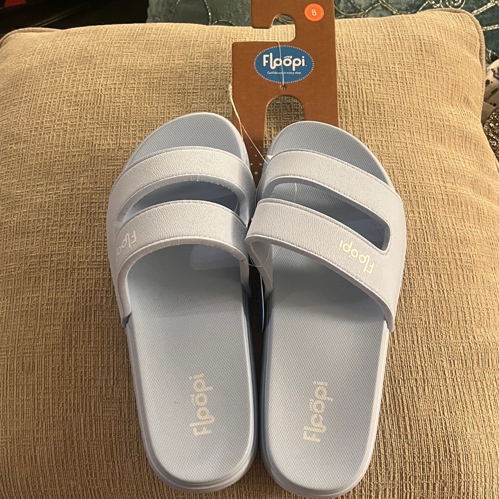 Floopi Light Blue Slide Sandals